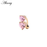 Steel Crystal Belly Button Rings