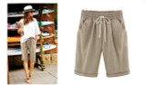 Women Candy Color Elastic Waist Shorts