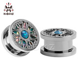 316L stainless steel screw back shell ear plugs