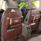 Multifunctional Waterproof Leather Car Seat Back Storage Bag