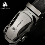Male Genuine Leather Strap Belts For Men  Buckle black