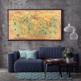 Captain Black Beard Vintage Treasure Map