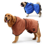 Dog Bathrobe XS-XL Bath Towel Small Medium Large Dogs 400g Microfiber Super Absorbent Towel