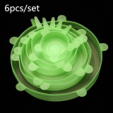6 Pc Reusable Silicon Stretch Lids