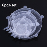 6 Pc Reusable Silicon Stretch Lids