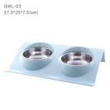 Stainless Steel Cat Double Bowls