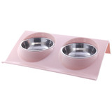 Stainless Steel Cat Double Bowls