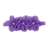 Baby Headband Flower Girls Pink Ribbon Hair Bands