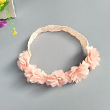 Baby Headband Flower Girls Pink Ribbon Hair Bands