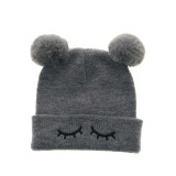 Baby Hat Pompon Winter Scarf Children Hat Knitted Cute Cap