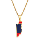 Belize Map Flag Pendant Necklaces Belize Map Flag Pendant Necklaces