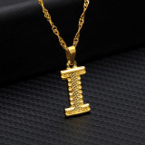 18k Gold Initial Letter Necklace