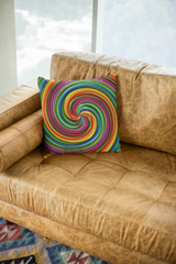 Rainbow Pride Color Illusion Pattern Pillow (Variant I)