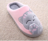 Women's Furry Cute Plush Fox Hair Fluffy Fur Winter Warm Slippers
