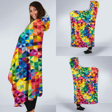 Vibrant Rainbow Pride Hooded Blanket