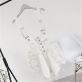 Vogue Women Denim Playsuits Straps Cotton Loose Casual Overalls Shorts Rompers