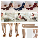 Cotton Thigh High Over Stockings Knee Socks Cotton Thigh High Over Stockings Knee Socks