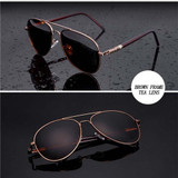 Frame Quality Spring Leg Alloy Men Sunglasses