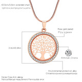 Crystal Round Pendant Necklace