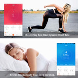 Lintelek Fitness Tracker - Activity Tracker with Heart Rate Monitor, Smart Fitness Watch with Sleep Monitor, Step Counter, Calorie Counter, Pedometer Watch for Women Men and Gift