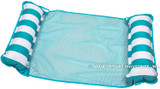 Aqua 4-in-1 Monterey Hammock Inflatable Pool Float, Multi-Purpose Pool Hammock (Saddle, Lounge Chair, Hammock, Drifter) Pool Chair, Portable Water Hammock, Light Blue/White Stripe