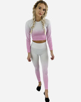 Seamless Pink Ombre Two Piece Set