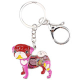 Enamel Boston Terrier Keychain