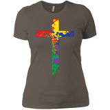 "Vibrant Rainbow Cross" LGBT Pride Shirt