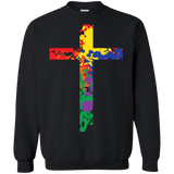 "Vibrant Rainbow Cross" LGBT Pride Shirt