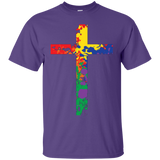 "Vibrant Rainbow Cross" LGBT Pride Shirt