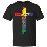 "Vibrant Rainbow Cross" LGBT Pride Shirt