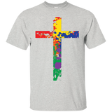 "Vibrant Rainbow Cross" LGBT Pride Shirt