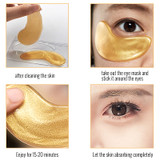 OMYLADY Gold Masks Crystal Collagen Eye Mask Anti-Wrinkle Eye Patches For The Eye Face Mask Remove Black Eye Care