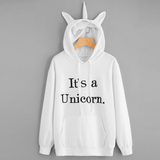 Drawstring Unicorn Graphic Hoodie