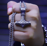 Stainless Steel Thor's Hammer Mjolnir Pendant