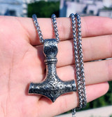 Stainless Steel Thor's Hammer Mjolnir Pendant