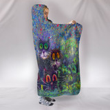 Cats in Wonderland Hooded Blanket