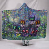 Cats in Wonderland Hooded Blanket
