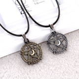 Crescent Moon Pentagram Pendant