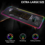 Gaming Mouse Pad RGB Mouse Pad Gamer Computer Mousepad RGB Backlit Mause Pad Large Mousepad XXL For Desk Keyboard LED Mice Mat
