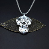 Unisex Dachshund Pendant Necklace
