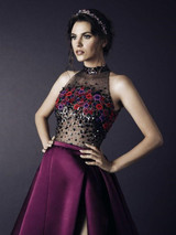 Chic Purple Prom Dress Cheap A Line Satin African Prom Dress #ER510