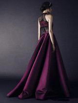 Chic Purple Prom Dress Cheap A Line Satin African Prom Dress #ER510