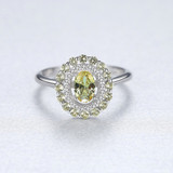 'Zeffirina' Peridot Ring - 925 Sterling Silver