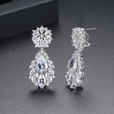 'Bonacatta' Earrings - 18K White Gold Finish