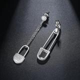 'Lucetta' Earrings - 18K White Gold Finish