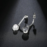 'Oldina' Earrings - 18K White Gold Finish