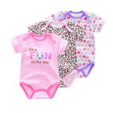 3 Pieces/lot Brand Summer Baby Boys Romper Animal style Short Sleeve cotton infant rompers Jumpsuit cotton Baby Newborn Clothes