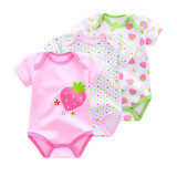 3 Pieces/lot Brand Summer Baby Boys Romper Animal style Short Sleeve cotton infant rompers Jumpsuit cotton Baby Newborn Clothes