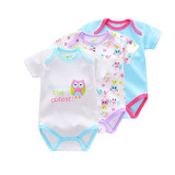 3 Pieces/lot Brand Summer Baby Boys Romper Animal style Short Sleeve cotton infant rompers Jumpsuit cotton Baby Newborn Clothes